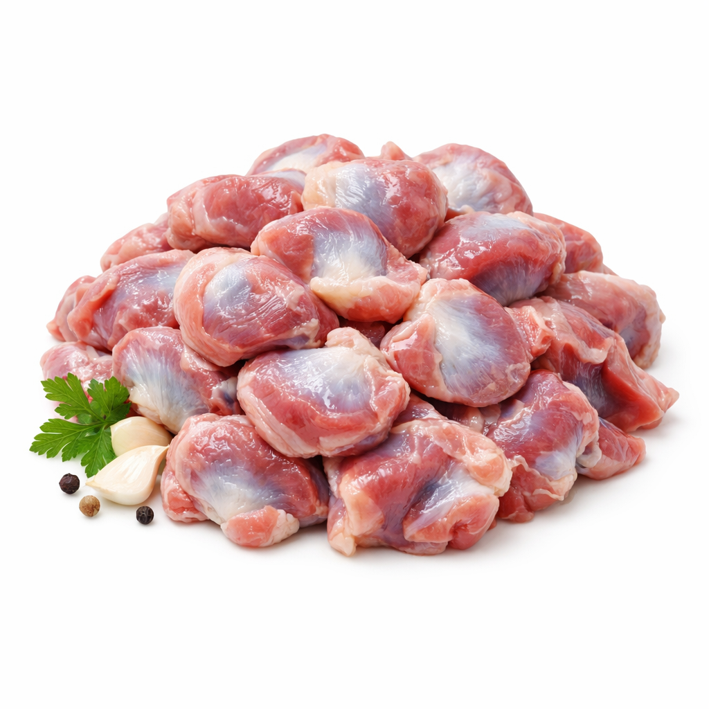 Moelas de frango frescos com alho e salsa